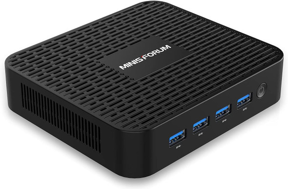 MINISFORUM GK41 Mini PC 8GB DDR4 256GB SSD Celeron J4125(up to 2.7GHz), Quad Core, HDMI&DP 4K@60Hz Outputs, 1x Gigabit Ethernet, 4X USB 3.0, Dual Band WiFi, Support PXE Boot