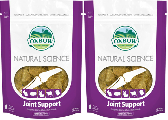 Oxbow Natural Science Joint Support Anti Inflammatory Supplement For Rabbit & Guinea Pig Oxbow Timothy Hay Made With Glucosamine Turmeric & Yucca Made In Usa 4.2 Oz Bag