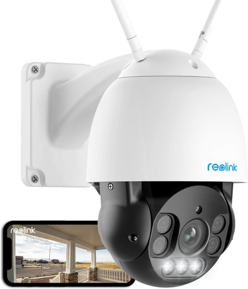 REOLINK RLC-523WA - PTZ Cameras Outdoor for Home Security, 5MP Wired WiFi Security Camera, 1920p, Auto Tracking, 5X Optical Zoom, AI Motion Detection, 2.4/5Ghz WiFi, Spotlights Color Night Vision REOLINK RLC-523WA - PTZ Cameras Outdoor for Home Security, 5MP Wired WiFi Security Camera, 1920p, Auto Tracking, 5X Optical Zoom, AI Motion Detection, 2.4/5Ghz WiFi, Spotlights Color Night Vision