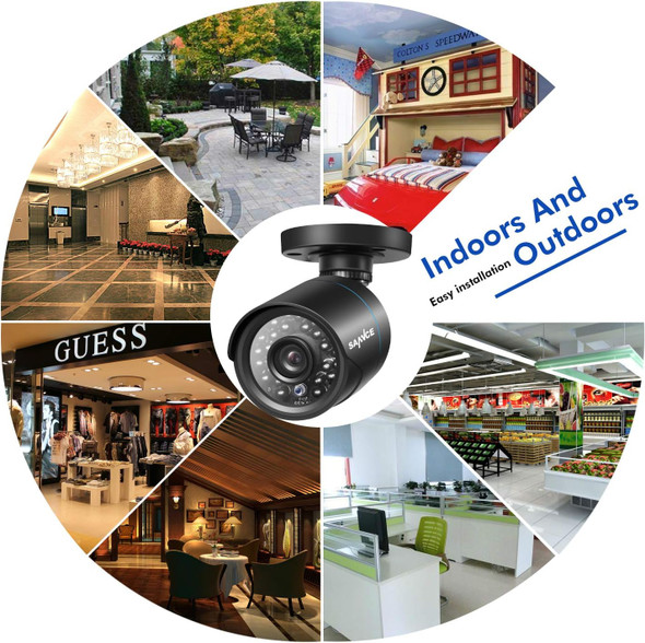 SANNCE 1/4" CMOS 800TVL 960H CCTV Weatherproof 3.6mm Lens with IR Cut Bullet Security Camera for Home Surveillance System SANNCE 1/4" CMOS 800TVL 960H CCTV Weatherproof 3.6mm Lens with IR Cut Bullet Security Camera for Home Surveillance System