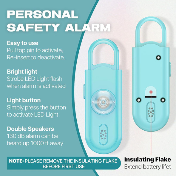 Personal Safety Alarm for Women Girls, 130dB Loud Siren with SOS Light, Flashlight, 1000ft Audible, Double Speakers Help Kids, Elderly Emergency Call, Alert Panic Button Self Defense Devices Personal Safety Alarm for Women Girls, 130dB Loud Siren with SOS Light, Flashlight, 1000ft Audible, Double Speakers Help Kids, Elderly Emergency Call, Alert Panic Button Self Defense Devices