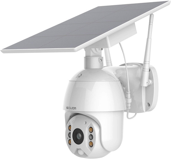 SOLIOM S600 Outdoor WiFi Security Camera - 360° Pan Tilt, Solar Powered with Battery, Motion Detection, Color Night Vision, 2-Way Talk, Remote Access SOLIOM S600 Outdoor WiFi Security Camera - 360° Pan Tilt, Solar Powered with Battery, Motion Detection, Color Night Vision, 2-Way Talk, Remote Access