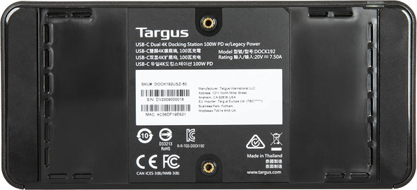 Targus USB C Docking Station Universal DV4K, USB C Laptop Docking Station Dual Monitor 2 HDMI, With Legacy Host Power Kit, Works w/ Operating Systems like Windows, Mac, Android, iOS (DOCK182USZ) Targus USB C Docking Station Universal DV4K, USB C Laptop Docking Station Dual Monitor 2 HDMI, With Legacy Host Power Kit, Works w/ Operating Systems like Windows, Mac, Android, iOS (DOCK182USZ)
