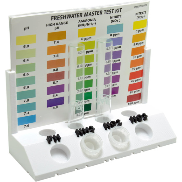 Aquameta Aquarium Test Tube Holder With Rack - For Api Freshwater Master Test Kit - 4 Slots Test Tube Rack White