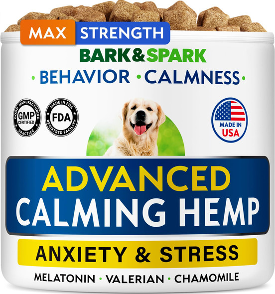 Bark&Spark Hemp Chews Dogs Hip Joint Pain Relief - Glucosamine Chondroitin Hemp Treats For Joint Health - Dog Joint Supplement Large Breed & Small - Hemp Oil Pill - Canine Vitamin Treat Old Dog (240Ct/Bacon)