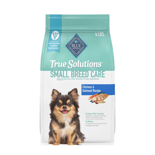 Blue Buffalo True Solutions Small Breed Care Natural Dry Dog Food For Adult Small Breed Dogs Chicken 11-Lb. Bag