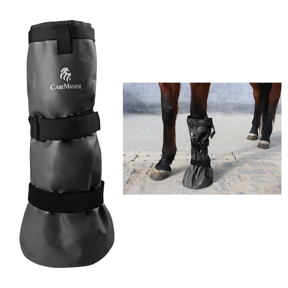 Caremaster Hoof Soaking Boot For Horse Waterproof Pvc Hoof Soaker Bag With Eva Foam Pad Secure 3-Strap Equine Icing & Soaking Boot For Hooves Care Fits Most Hooves