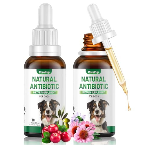 Corepup Antibiotics For DogsNatural Antibiotics For DogsPet AntibioticSupplement For Urinary Tract Support Digestion & Skin HealthDog Allergy And ItchNatural Herbal Supplement