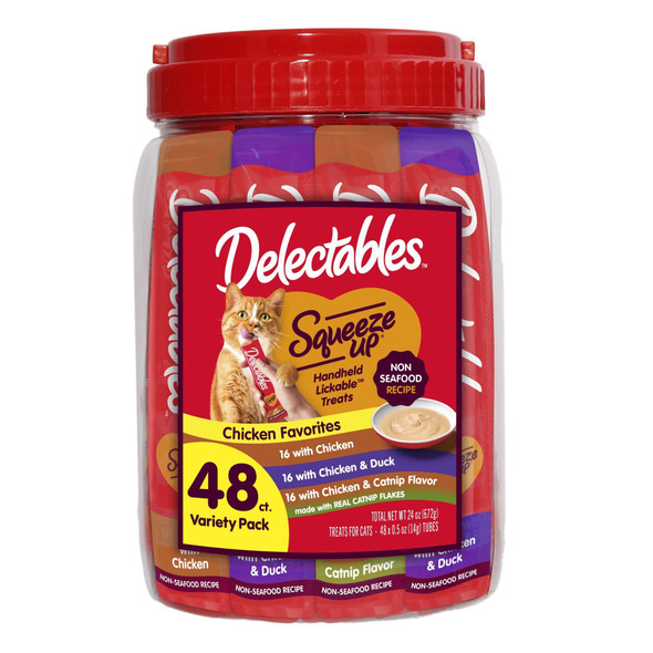 Delectables Squeeze Up Non-Seafood Variety Pack Lickable Cat Treat 20 Count (Pack Of 1)