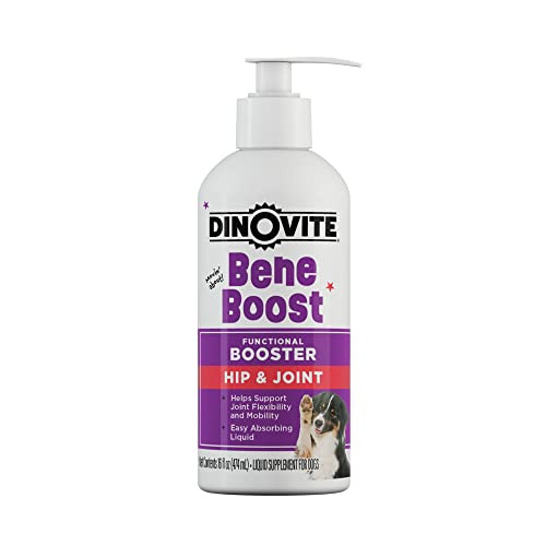 Dinovite Beneboost Hip & Joint Liquid Topper For Dogs Dog Joint Supplement With Glucosamine Chondroitin Msm & Hyaluronic Acid Dog Mobility Support Bacon Flavor 6 Fl Oz