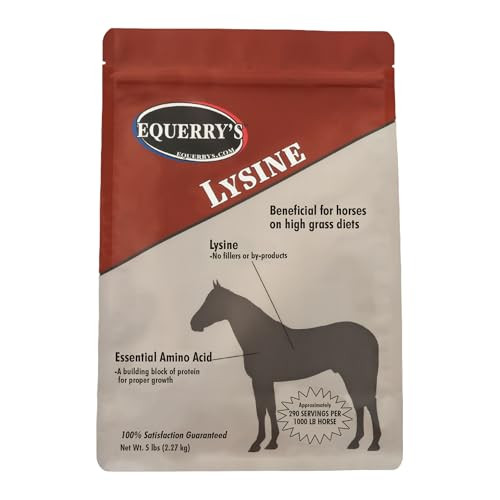 Equerry'S Lysine Supplement For Horses Lysine Powder Supplement For Muscle Support And Immune Health Balances Forage-Based Diets 5Ib Bag
