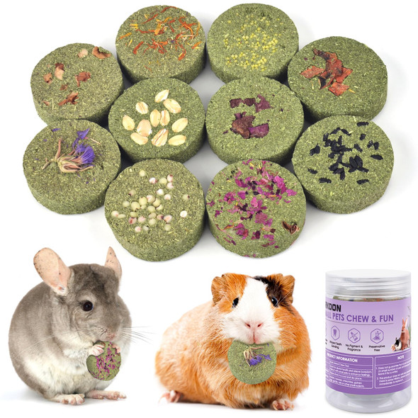 Erkoon Treats Rabbit Toys 100% Edible Premium Timothy Hay Chew A Blocks For Rabbits Chinchilla Treats Chew Toys For Teeth Guinea Pigs And Mice