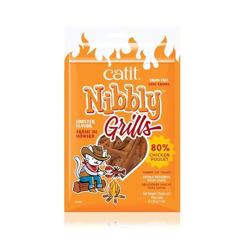 Exo Terra Catit Nibbly Grills Cat Treats Chicken & Lobster Recipe - Grain- Cat Treat