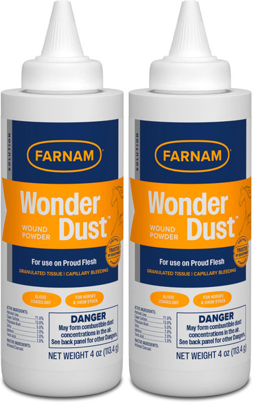 Farnam Wonder Dust Wound Powder Blood Coagulant For Horses And Show Stock For Use On Proud Flesh Granulated Tissue 4 Ounces