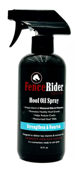 Fenceriderequine Fence Rider Hoof Oil Spray Premium Blend Of Natural Oils And Nutrients To Balance Hoof Moisture While Working To Correct Cracks And Counteract Rot. 16 Oz Ready To Use (16 Oz)