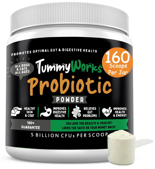 Finest For Pets Tummyworks Probiotics For Dogs. 120 Probiotic Soft Chews For Digestive Health Gut Immunity Energy Allergies Skin & Coat. 10 Strains 5 Billion Cfus With 6 Enzymes. Made In Usa