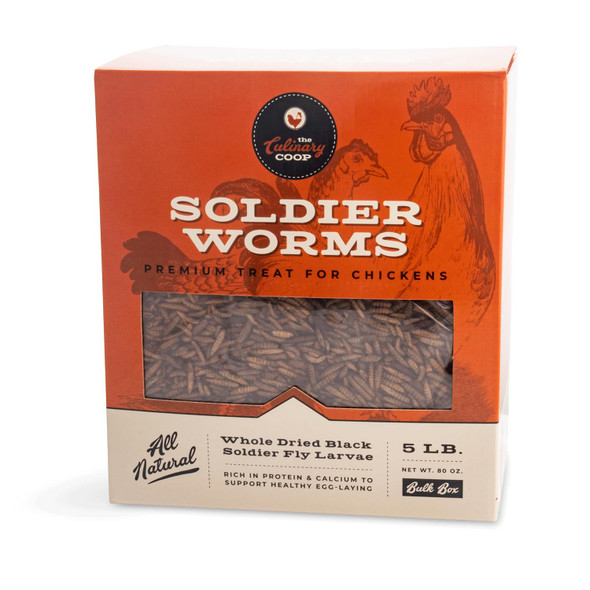 Fluker'S Culinary Coop Premium Chicken Treats Dried Soldier Worms Packed With Protein And Calcium 100% Natural Rich Grubs For Chicken Backyard Birds And Reptiles 16 Oz