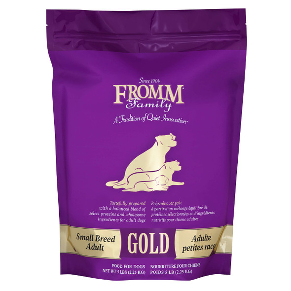 Fromm Small Breed Adult Gold Premium Dry Dog Food - Dry Adult Dog Food For Small Breeds - Chicken Recipe - 5 Lb