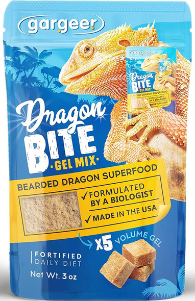 Gargeer 3Oz Bearded Dragon Food. Complete Gel Diet For Both Juveniles And Adults. Proudly Made In The Usa Using Premium Ingredients Fortified Gourmet Formula. Enjoy