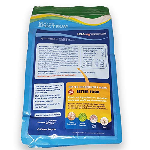 Gingerbread Tropical Fish Life Spectrum Naturox Thera A+ Large For Fresh & Saltwater Fish Bag 2200G
