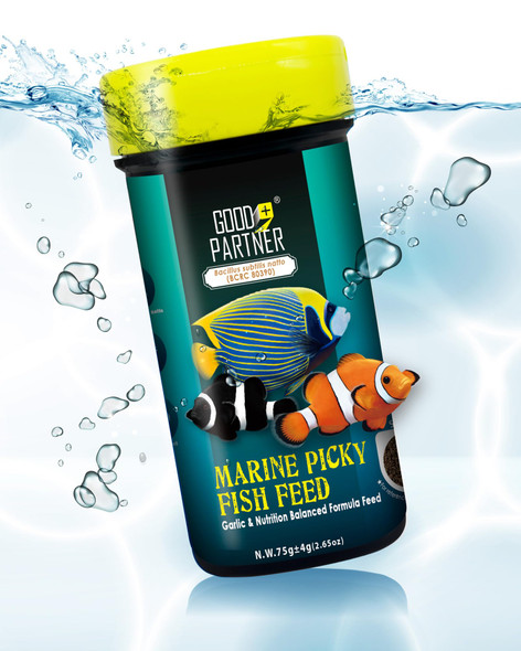 Good Partner Purify Series For Marine Fish Food Saltwater Fish Sinking Pellets Suitable For Clown Fish All Natural Ingredients 2.65 Oz (Pack Of 1)