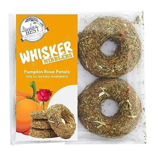 Grandpa'S Best Whisker Nibblers Pumpkin Rose Petal Treats For Rabbits Guinea Pigs And Small Animals