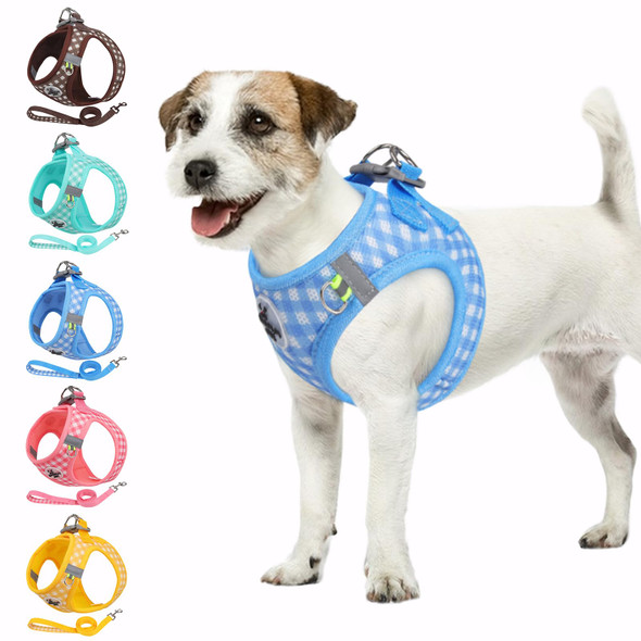 Gyuzh Dog Harness And Leash SetSoft Mesh Breathable Small Dog HarnessReflective Adjustable Puppy HarnessNo Pull Pet Harness For Small Dogs And Cats