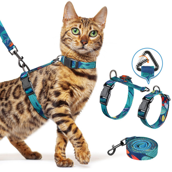 Halypet Cat Harness And Leash Set 3-In-1 Adjustable & Lightweight Escape-Proof Comfortable Soft Kitten Harness For Large Cats Safe Easy To Wear Outdoor Walking Travel