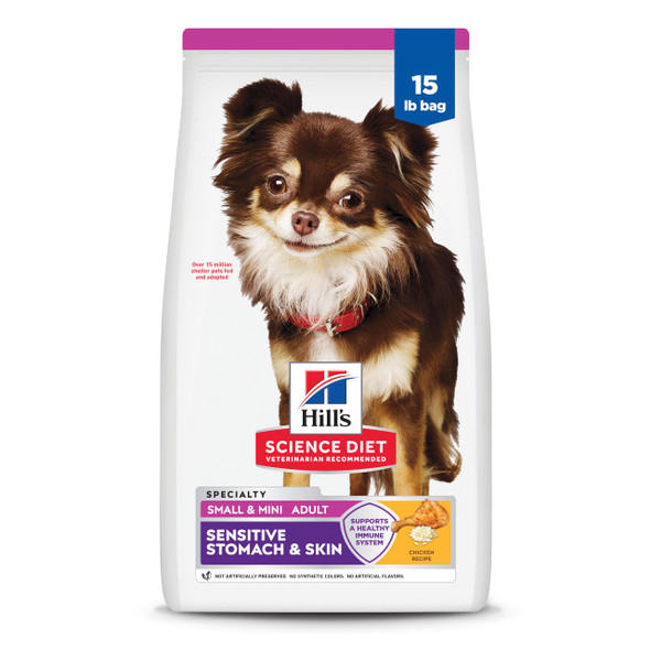 Hill'S Science Diet Adult Sensitive Stomach & Skin Small & Mini Dry Dog Food Chicken 4 Lb. Bag (Updated Formula)