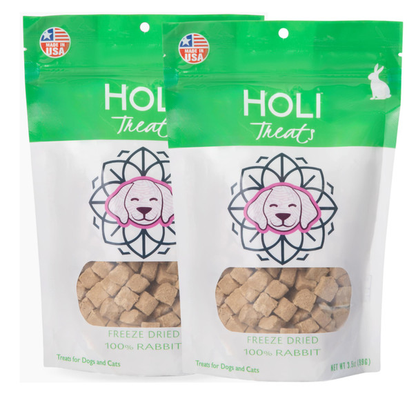 Holi Ze Dried Rabbit Dog Treats Single Ingredient Ze Dried Rabbit Treats For Dogs All Natural High Value Training Treats - 1.75 Oz