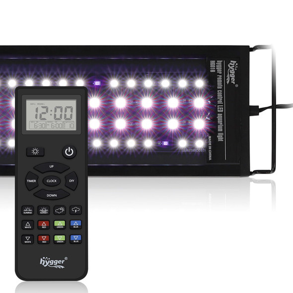Hygger Advanced Remote Control Aquarium Light Customizable Full Spectrum Fish Tank Led With Diy Default & Weather Mode Freshwater Planted Tank
