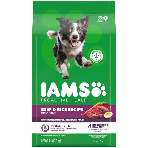Iams Proactive Health Minichunks Premium Dry Dog Food Adult Dog Food Dry Recipe 15 Lb. Bag