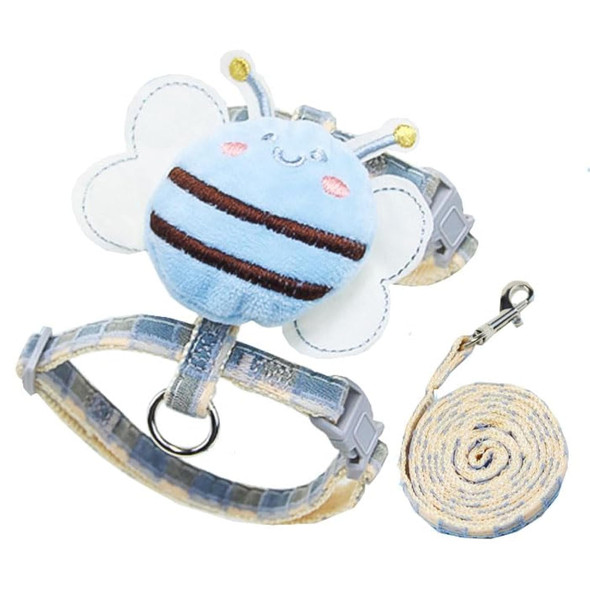 Imdoubledou Cat Harness & Leash Set Cats Escape Proof - Adjustable Kitten Harness For Large Small Cats Cute Bee Plaid Lightweight Soft Petsafe Harness (Yellow Plaid Bee M (For 7.0-16.5Lb))