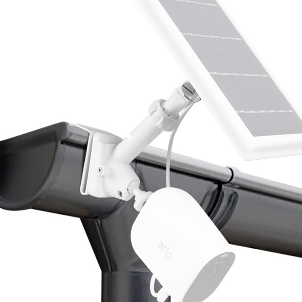 Wasserstein Gutter Mount for Camera & Solar Panel - Compatible with Wyze, Blink, Ring, Arlo, & Eufy (White) Wasserstein Gutter Mount for Camera & Solar Panel - Compatible with Wyze, Blink, Ring, Arlo, & Eufy (White)