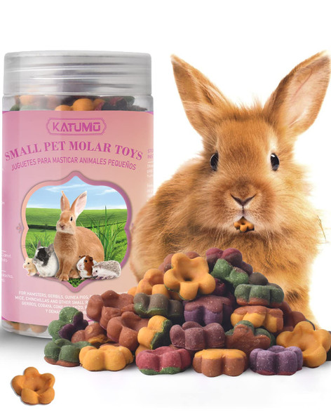 Katumo Rabbit Chew Toys Timothy Grass Treats Small Animal Molar Toys For Guinea Pig Hamster Bunny Chinchilla Gerbil 150G / 5Oz