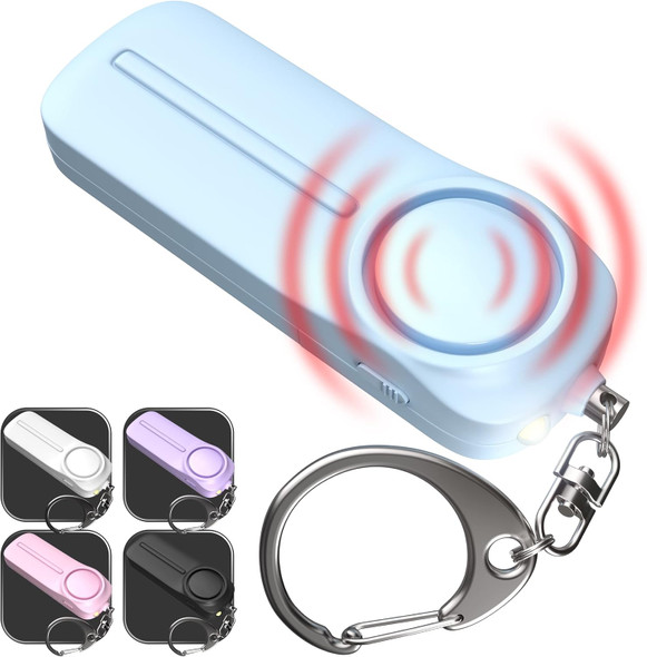 Personal Safety Alarm Keychain for Women – 130 dB Loud Self Defense Siren Alert Key Chain with LED Light – Emergency Protection Device Whistle by WETEN (Blue) Personal Safety Alarm Keychain for Women – 130 dB Loud Self Defense Siren Alert Key Chain with LED Light – Emergency Protection Device Whistle by WETEN (Blue)