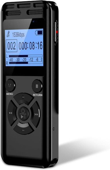 64GB Digital Voice Recorder, Wevoor Voice Activated Recorder with 560mAh Large Capacity Battery, Professional Recording Device with Playback, Password, Timed recording, Repeat, Variable Speed Playback 64GB Digital Voice Recorder, Wevoor Voice Activated Recorder with 560mAh Large Capacity Battery, Professional Recording Device with Playback, Password, Timed recording, Repeat, Variable Speed Playback