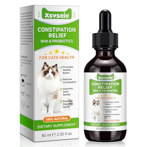 Liiutry Cat Constipation Relief 100% Natural Cat Laxative Liquid Stool Softener For Cats With 6 Probiotics Promotes Digestive & Gut Health Roast Chicken Flavor 2 Fl Oz