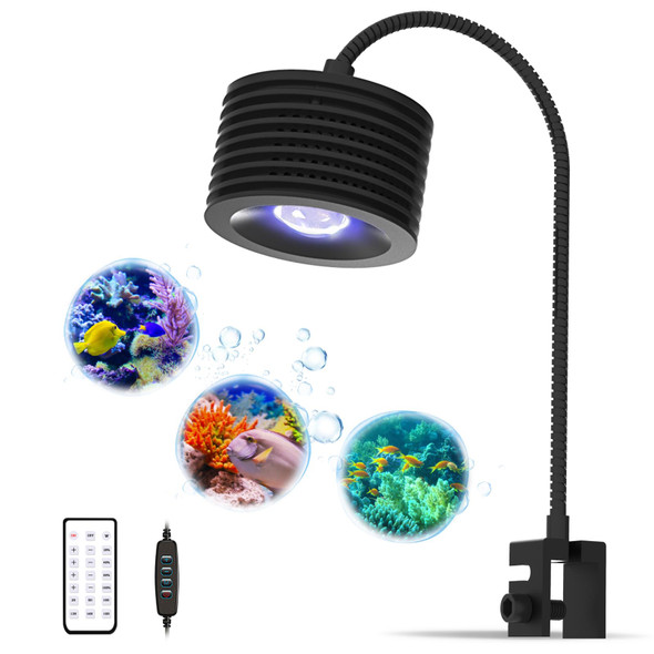 Lominie Led Aquarium Light Planted Tank Light 4 Channels Remote Control 6500K Aquarium Led Lamp For Freshwater Fish Tank Refugium With Gooseneck (A20 Freshwater)