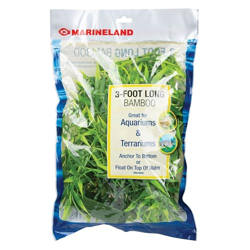 Marineland 3 Feet Plastic Bamboo Plant D Cor For Aquariums And Terrariums