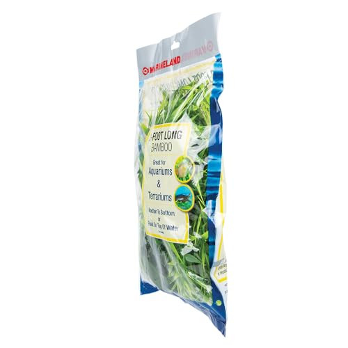 Marineland 3 Feet Plastic Bamboo Plant D Cor For Aquariums And Terrariums