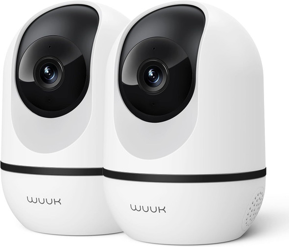 WUUK 4MP Indoor Security Camera, Pan Tilt Cam for Baby/Elder/Dog/Pet, Wi-Fi Home Security, Motion Detection & Tracking, Night Vision, 2-Way Audio, Compatible with Alexa & Google Home (2 Pack) WUUK 4MP Indoor Security Camera, Pan Tilt Cam for Baby/Elder/Dog/Pet, Wi-Fi Home Security, Motion Detection & Tracking, Night Vision, 2-Way Audio, Compatible with Alexa & Google Home (2 Pack)