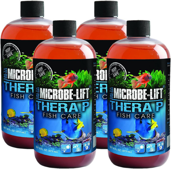 Microbe-Lift Theraph16 Therap Fish Care Treatment For Freshwater And Saltwater Home Aquariums And Tanks 16 Ounces