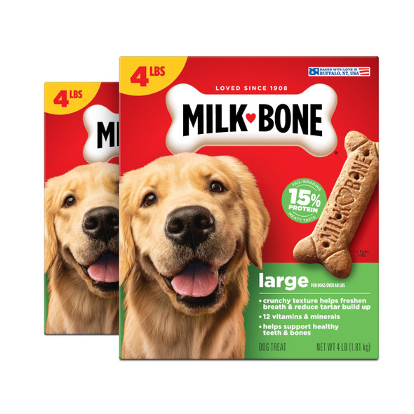 Milk-Bone Original Dog Treats Biscuits For Large Dogs 10 Pounds (Packaging May Vary)