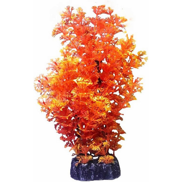 Mipukbay Orange Aquarium Plants - Artificial Plastic Fish Tank Decor Realistic Ornament Safe For Fish & Shrimp Low-Maintenance Aquascaping Plants For Freshwater/Saltwater Tank Landscaping