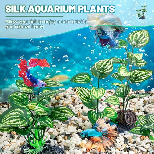 Mylifeunit Silk Aquarium Plants 10 Pack Betta Fish Tank Decor For Aquarium Decoration And Fish Tank Decorations
