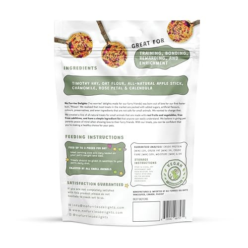 No Furries Delights Treats 100% All Natural Forage Pops For Rabbit Hamster Guinea Pig Chinchilla Pet Rat Mice Gerbil Bird Healthy Enrichment Bonding Rewarding Training (Forage Pops 5Pcs)