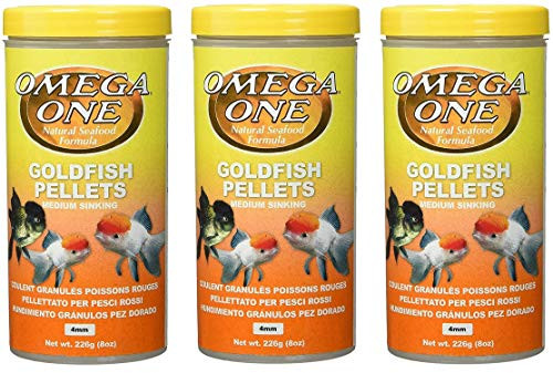 Omega One 3 Pack Of Goldfish Medium Pellets 8 Ounces Each