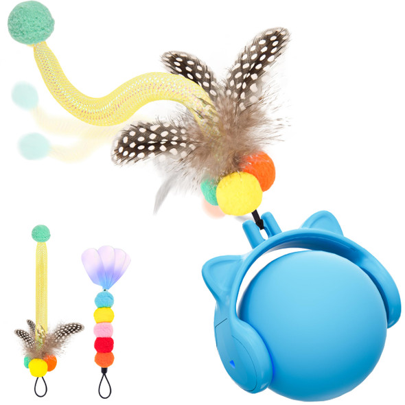 Orsda Cat Toys For Indoor Cats Intelligent Voice Timing Touch Control Cats Ball Simulate Mouse Sound Kitten Toy Automatic Interactive Moving Cat Toy For All Ages