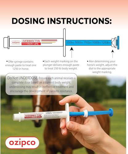 Ozipco Ivermectin Horse Paste 1.87% Apple Flavor 6.08G Syringe For Equine Use Only Up To 1250 Lb